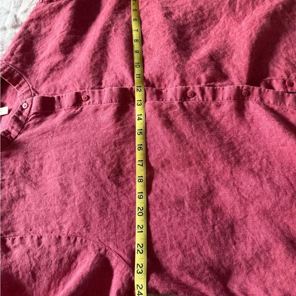 Eileen Fisher beautifully designed and made button-front linen shirt. $145 new. - Picture 6 of 7